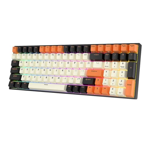 Klawiatura mechaniczna Royal Kludge RK100 RGB, brown switch (czarno-pomarańczowa) Klawiatura mechaniczna Royal Kludge RK100 RGB, brown switch (czarno-pomarańczowa)