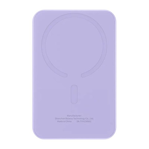 Magnetyczny mini powerbank Baseus 5000mAh 20W (fioletowy)