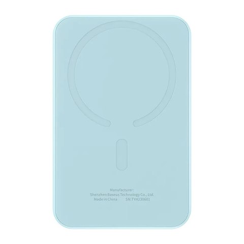 Magnetyczny mini powerbank Baseus 5000mAh, USB-C 20W (niebieski)