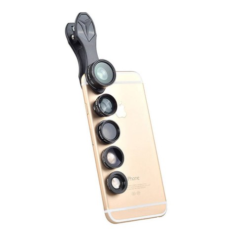 Zestaw obiektywów do telefonu APEXEL APL-DG5H 5w1 uniwersalne Zestaw obiektywów do telefonu APEXEL APL-DG5H 5w1 uniwersalne