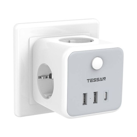 Gniazdko ścienne Tessan TS-301-DE-C Gniazdko ścienne Tessan TS-301-DE-C