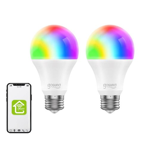 Inteligentna żarówka RGB WiFi LED 2 sztuki Gosund WB4-2 E27 (dwupak) Tuya Inteligentna żarówka RGB WiFi LED 2 sztuki Gosund WB4-2 E27 (dwupak) Tuya