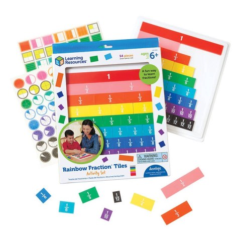 Kafelki do matematyki Ułamki Learning Resources LER 0615 (tęcza) Kafelki do matematyki Ułamki Learning Resources LER 0615 (tęcza)