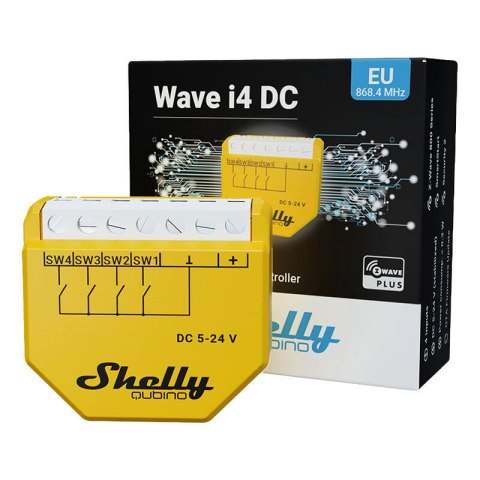 Kontroler Scen Shelly Qubino Wave i4 DC Z-Wave (DC 5-24V) Kontroler Scen Shelly Qubino Wave i4 DC Z-Wave (DC 5-24V)