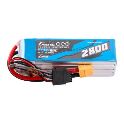 Gens ace G-Tech Soaring 2800mAh 14.8V 60C 4S1P LiPo XT60 Gens ace G-Tech Soaring 2800mAh 14.8V 60C 4S1P LiPo XT60