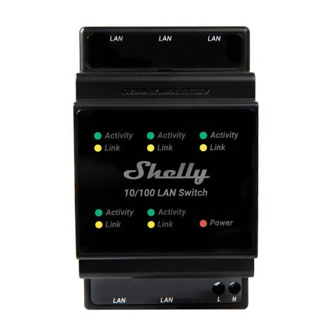 Przełącznik Ethernet z 5 portami RJ45 Shelly LAN Switch Przełącznik Ethernet z 5 portami RJ45 Shelly LAN Switch