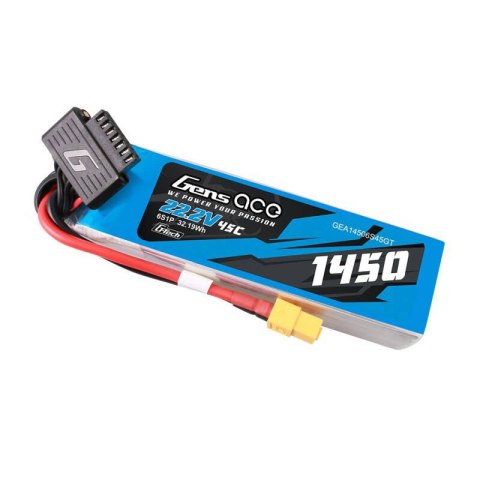 Akumulator Gens Ace G-Tech 1450mAh 22.2V 45C 6S1P Lipo z konektorem XT60 Plug Akumulator Gens Ace G-Tech 1450mAh 22.2V 45C 6S1P Lipo z konektorem XT60 Plug