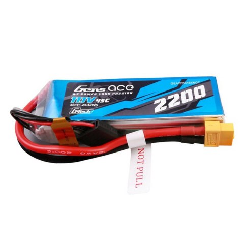Akumulator Gens Ace G-Tech 2200mAh 11.1V 45C 3S1P z konektorem XT60 Akumulator Gens Ace G-Tech 2200mAh 11.1V 45C 3S1P z konektorem XT60