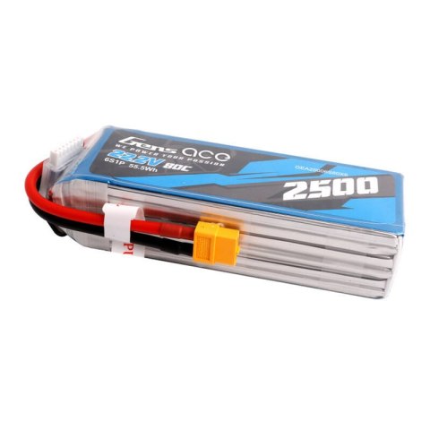 Akumulator Gens ace 2500mAh 22.2V 80C 6S1P Lipo z konektorem XT60 plug Akumulator Gens ace 2500mAh 22.2V 80C 6S1P Lipo z konektorem XT60 plug