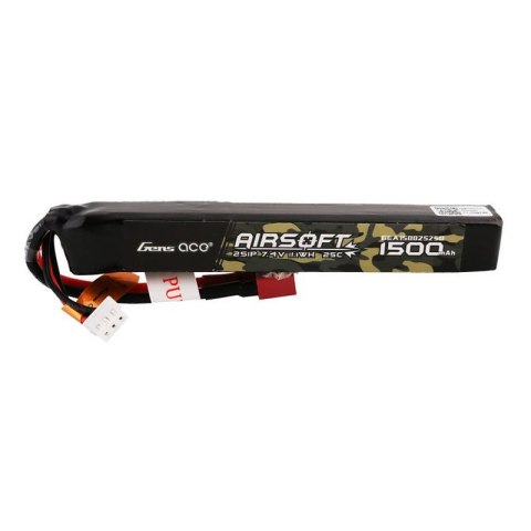 Akumulator Gens ace 25C 1500mAh 2S1P 7.4V Airsoft Gun Lipo z konektorem T Plug Akumulator Gens ace 25C 1500mAh 2S1P 7.4V Airsoft Gun Lipo z konektorem T Plug