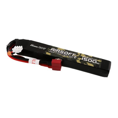 Akumulator Gens ace 25C 1500mAh 2S1P 7.4V Airsoft Gun Lipo z konektorem T Plug Akumulator Gens ace 25C 1500mAh 2S1P 7.4V Airsoft Gun Lipo z konektorem T Plug