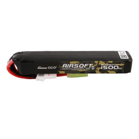 Akumulator Gens ace 25C 1500mAh 3S1P 11.1V Airsoft Gun Lipo z konektorem mini Tamiya Plug Akumulator Gens ace 25C 1500mAh 3S1P 11.1V Airsoft Gun Lipo z konektorem mini Tamiya Plug