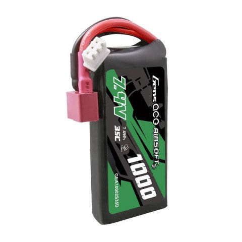 Akumulator Gens ace 35C 1000mAh 2S1P 7.4V Airsoft Gun Lipo z konektorem T Plug Akumulator Gens ace 35C 1000mAh 2S1P 7.4V Airsoft Gun Lipo z konektorem T Plug