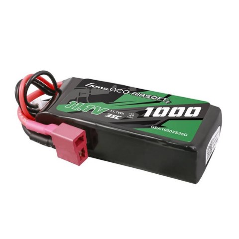Akumulator Gens ace 35C 1000mAh 3S1P 11.1V Airsoft Gun Lipo z konektorem T Plug Akumulator Gens ace 35C 1000mAh 3S1P 11.1V Airsoft Gun Lipo z konektorem T Plug