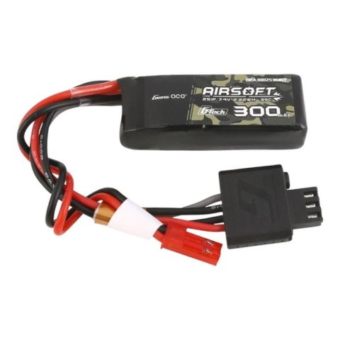Akumulator Gens ace G-Tech 35C 300mAh 2S1P 7.4V Airsoft Gun Lipo z konektorem JST-SYP Plug Akumulator Gens ace G-Tech 35C 300mAh 2S1P 7.4V Airsoft Gun Lipo z konektorem JST-SYP Plug