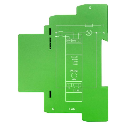 1-kanałowy ściemniacz na szynę DIN Shelly Pro Dimmer 1 WiFi/Bluetooth 1-kanałowy ściemniacz na szynę DIN Shelly Pro Dimmer 1 WiFi/Bluetooth