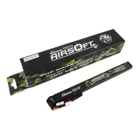 Akumulator Gens ace 25C 1200mAh 3S1P 11.1V Airsoft Gun Lipo z konektorem mini Tamiya Long size Akumulator Gens ace 25C 1200mAh 3S1P 11.1V Airsoft Gun Lipo z konektorem mini Tamiya Long size