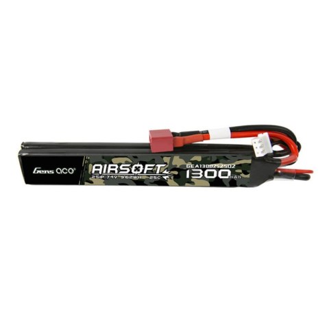 Akumulator Gens ace 25C 1300mAh 2S1P 7.4V Saddle Airsoft Gun Lipo z konektorem T Akumulator Gens ace 25C 1300mAh 2S1P 7.4V Saddle Airsoft Gun Lipo z konektorem T