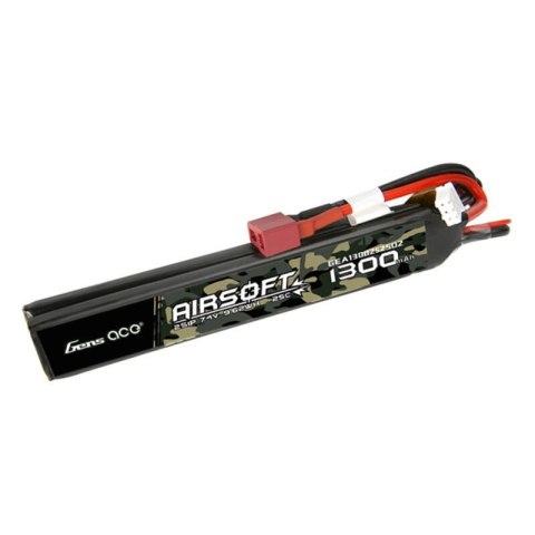 Akumulator Gens ace 25C 1300mAh 2S1P 7.4V Saddle Airsoft Gun Lipo z konektorem T Akumulator Gens ace 25C 1300mAh 2S1P 7.4V Saddle Airsoft Gun Lipo z konektorem T