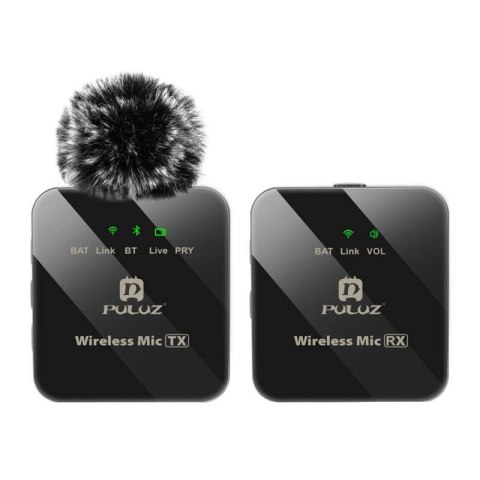 Bezprzewodowy mikrofon krawatowy PULUZ 1 TX + 1 RX Bezprzewodowy mikrofon krawatowy PULUZ 1 TX + 1 RX