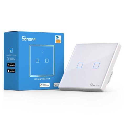Dotykowy włącznik światła WiFi + RF 433 Sonoff T2 EU TX (2-kanałowy) nowa wersja Dotykowy włącznik światła WiFi + RF 433 Sonoff T2 EU TX (2-kanałowy) nowa wersja