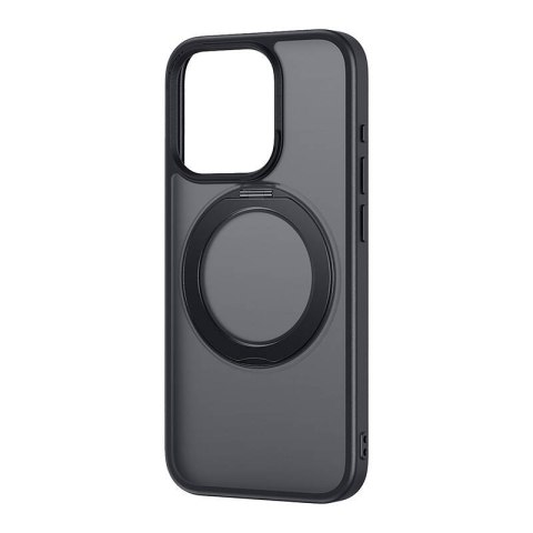 Etui Baseus SkyRing Magnetic ze stojakiem dla iP 15 Pro + szkło hartowane i zestaw czyszczący (czarny) Etui Baseus SkyRing Magnetic ze stojakiem dla iP 15 Pro + szkło hartowane i zestaw czyszczący (czarny)