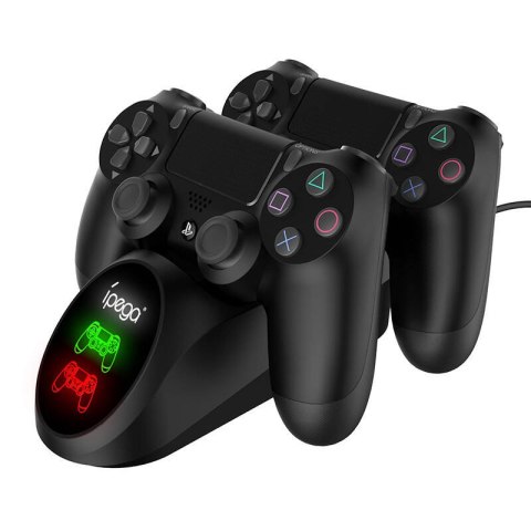 Podwójna stacja dokująca do kontrolera / GamePada do PS4 iPega PG-9180 (czarna) Podwójna stacja dokująca do kontrolera / GamePada do PS4 iPega PG-9180 (czarna)
