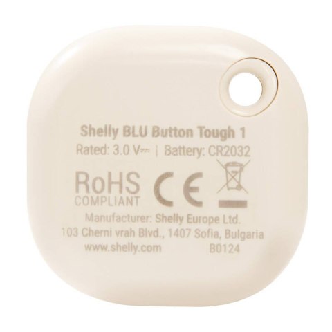 Przycisk aktywacji akcji i scen Shelly BLU Button Tough 1 Bluetooth (ivory) Przycisk aktywacji akcji i scen Shelly BLU Button Tough 1 Bluetooth (ivory)