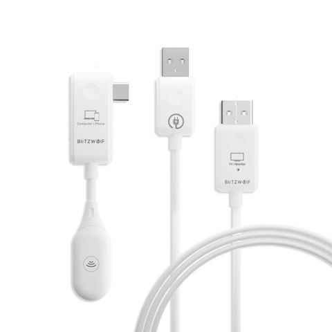 Transmiter / Odbiornik BlitzWolf, BW-CS7, Bezprzewodowy USB-C do HD Transmiter / Odbiornik BlitzWolf, BW-CS7, Bezprzewodowy USB-C do HD