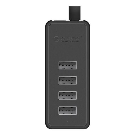 Adapter Hub Orico W5P-100 USB do 4x USB 2.0 (czarny) Adapter Hub Orico W5P-100 USB do 4x USB 2.0 (czarny)
