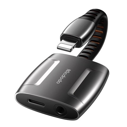 Adapter Lightning do Lightning + AUX mini jack 3.5mm, Mcdodo CA-6340 (czarny) Adapter Lightning do Lightning + AUX mini jack 3.5mm, Mcdodo CA-6340 (czarny)