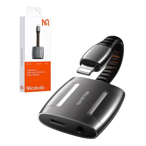 Adapter Lightning do Lightning + AUX mini jack 3.5mm, Mcdodo CA-6340 (czarny) Adapter Lightning do Lightning + AUX mini jack 3.5mm, Mcdodo CA-6340 (czarny)