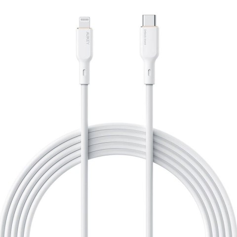 Kabel USB-C do Lightning Aukey CB-SCL1, 27W, 1m (biały) Kabel USB-C do Lightning Aukey CB-SCL1, 27W, 1m (biały)