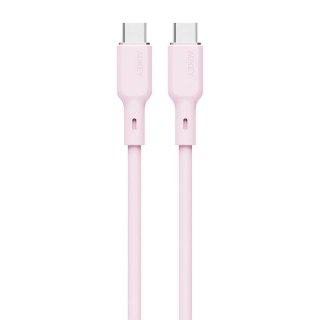 Kabel USB-C do USB-C Aukey CB-SCC102, 100W, 1.8m (różowy)