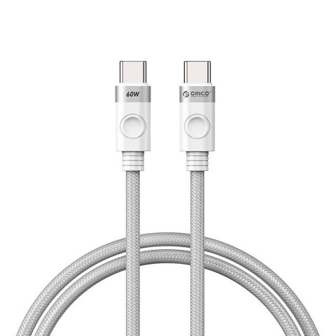 Kabel do ładowania Orico 60W USB-C do USB-C (biały) Kabel do ładowania Orico 60W USB-C do USB-C (biały)