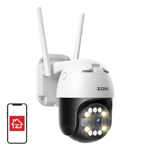 Kamera zewnętrzna IP ZOSI C296 WiFi 5MP Pan Tilt IP66 + karta microSD 32GB Kamera zewnętrzna IP ZOSI C296 WiFi 5MP Pan Tilt IP66 + karta microSD 32GB