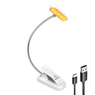 Lampka bezprzewodowa ET-Head Glocusent GLCSNTA1806 z klipsem, USB-C 650mAh timer biała