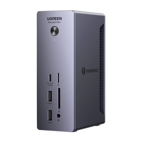 Stacja dokująca Ugreen U710, 2x Thunderbolt 4, DisplayPort 8K 30Hz, 4x USB, USB-C, RJ45, SD/TF, AUX, PD 90W (szara) Stacja dokująca Ugreen U710, 2x Thunderbolt 4, DisplayPort 8K 30Hz, 4x USB, USB-C, RJ45, SD/TF, AUX, PD 90W (szara)