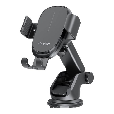 Uchwyt samochodowy grawitacyjny Choetech T203-F, z ładowarką 15W (czarny) Uchwyt samochodowy grawitacyjny Choetech T203-F, z ładowarką 15W (czarny)