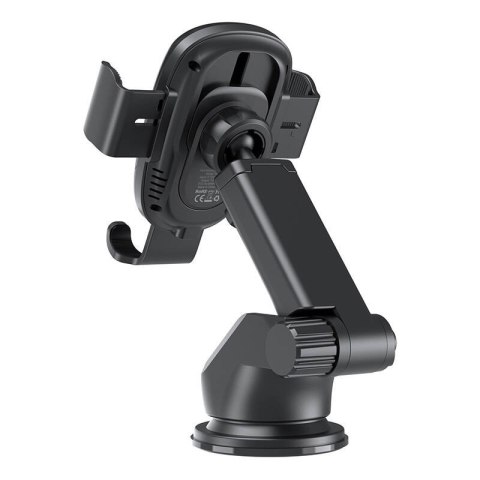 Uchwyt samochodowy grawitacyjny Choetech T203-F, z ładowarką 15W (czarny) Uchwyt samochodowy grawitacyjny Choetech T203-F, z ładowarką 15W (czarny)