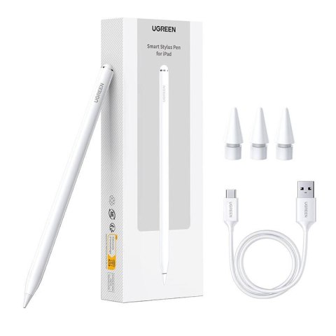 Aktywny rysik do Apple iPad Ugreen LP787, USB-C, LED (biały) Aktywny rysik do Apple iPad Ugreen LP787, USB-C, LED (biały)