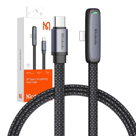 Kabel kątowy USB do USB-C Mcdodo CA-3350, 1.2m (czarny) Kabel kątowy USB do USB-C Mcdodo CA-3350, 1.2m (czarny)