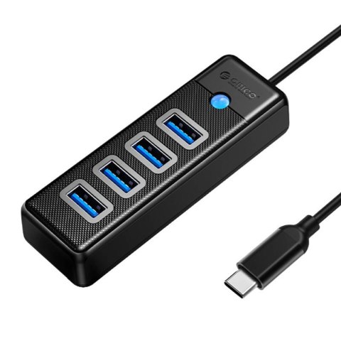 Adapter Hub Orico PW4U USB-C do 4x USB 3.0 (czarny) Adapter Hub Orico PW4U USB-C do 4x USB 3.0 (czarny)