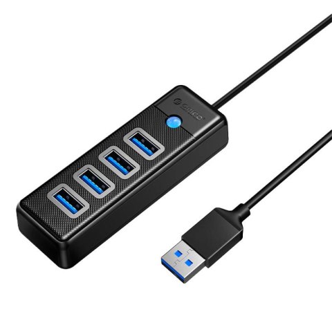 Adapter Hub USB do 4x USB 3.0 Orico, 5 Gbps, 0.15m (czarny) Adapter Hub USB do 4x USB 3.0 Orico, 5 Gbps, 0.15m (czarny)