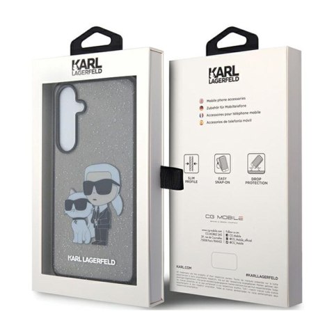 Karl Lagerfeld IML Glitter Karl & Choupette - Etui Samsung Galaxy S24 (czarny)