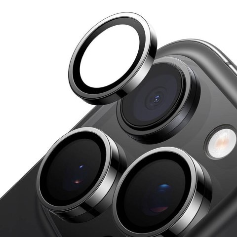 Szkło na aparat Lensguard dla iPhone 16 ProMax (Czarne) Szkło na aparat Lensguard dla iPhone 16 ProMax (Czarne)