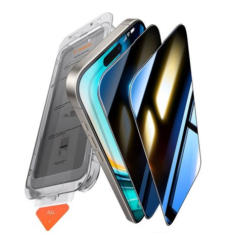 Szkło prywatyzujące Torras Install Master Privacy dla iPhone 16 ProMax Szkło prywatyzujące Torras Install Master Privacy dla iPhone 16 ProMax