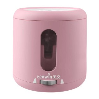 Temperówka elektryczna z pojemnikiem Tenwin 8035-4 na baterie/ USB (różowa)