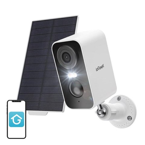 Bezprzewodowa kamera zewnętrzna WiFi 3MP ieGeek ZS-GX3S biała z panelem solarnym Bezprzewodowa kamera zewnętrzna WiFi 3MP ieGeek ZS-GX3S biała z panelem solarnym