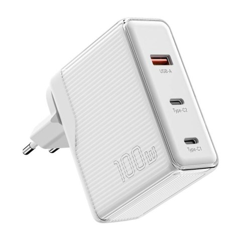 Ładowarka Essager ECT2CA-ZXB02-Z GaN 100W 2C+A (biały) Ładowarka Essager ECT2CA-ZXB02-Z GaN 100W 2C+A (biały)